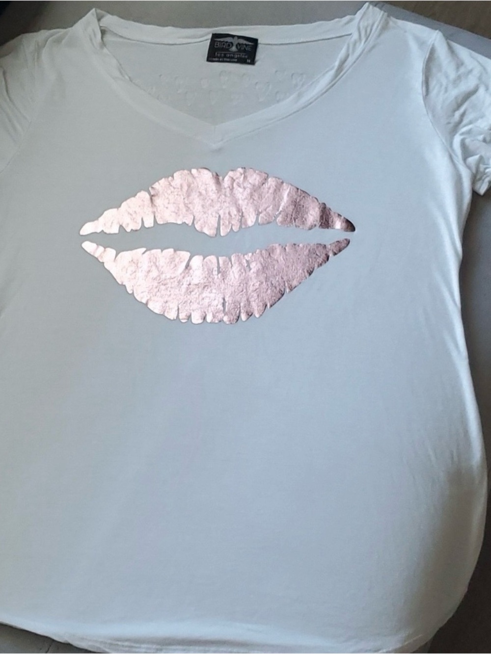Bird & Vine LA Rose Gold Lips T-shirt